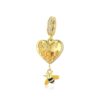 Honeybee Heart Charm