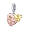 Best Mom Heart Charm