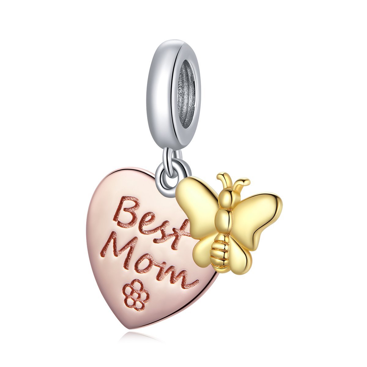 Best Mom Heart Charm
