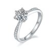Clear Moissanite 1CT DIAMOND Engagement Rings for Women