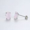 Blush Cushion Stud Earrings