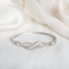 Sparkling CZ Silver Bangle