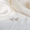 Pavé Heart Stud Earrings