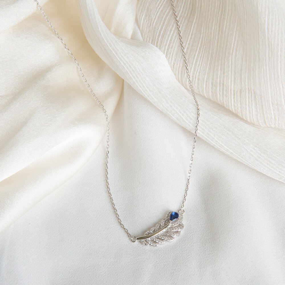 Feather Necklace For Women Including s925 Silver Chain