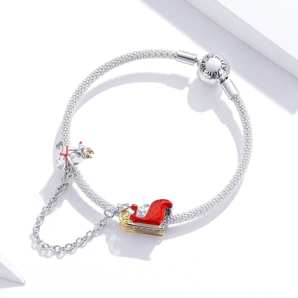 Christmas Series Reindeer And Sleigh Charm - Image 2